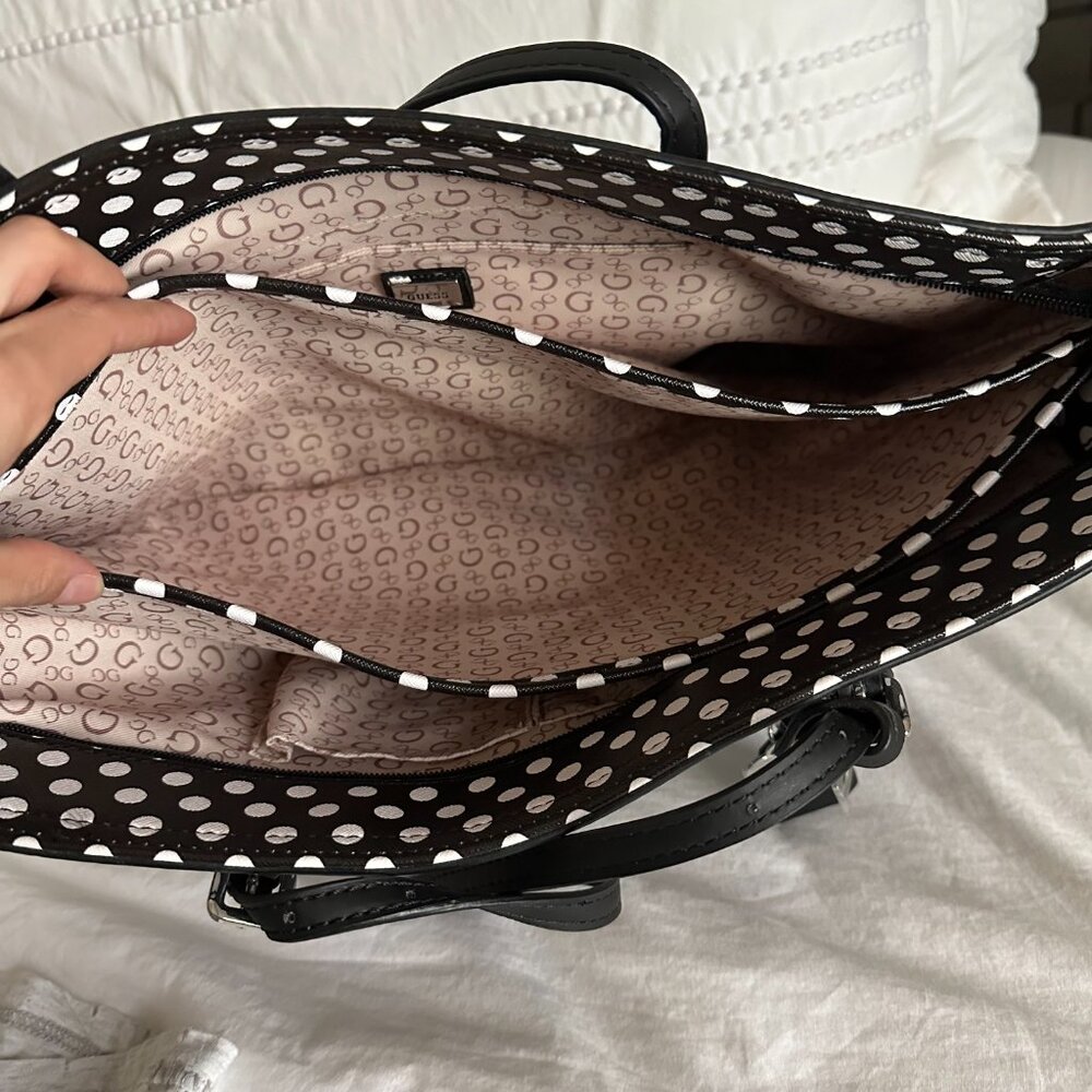 NWOT Guess Polka Dot Commuter Tote Bag - Picture 9 of 11